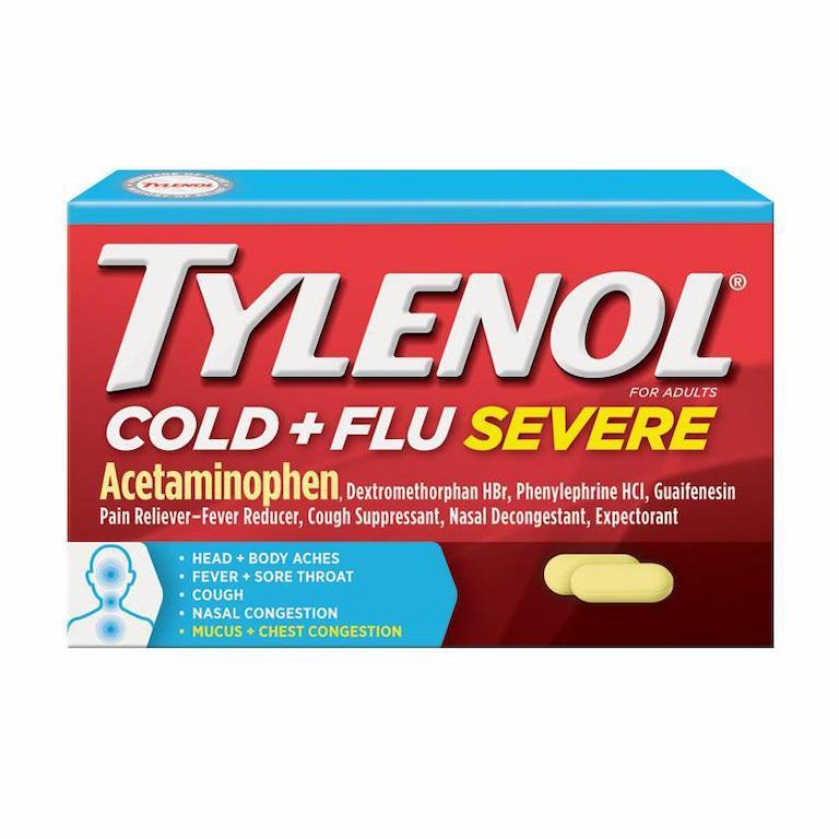 Sản phẩm thuốc giảm đau nhức đầu Tylenol Cold & Flu