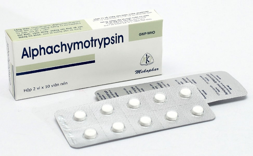 Alphachymotrypsin là thuốc có tác dụng giảm viêm rất tốt
