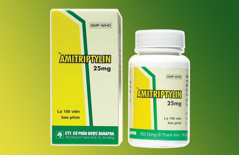 Thuốc ngủ màu vàng Amitriptylin 25mg thuộc nhóm thuốc chống trầm cảm 3 vòng 