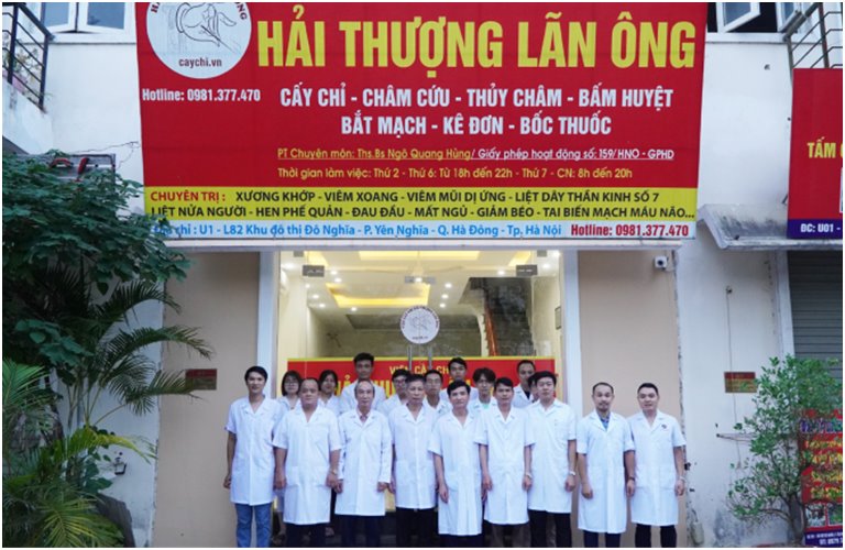 Đội ngũ y bác sĩ của Viện cấy chỉ Hải Thượng Lãn Ông tại Hà Nội