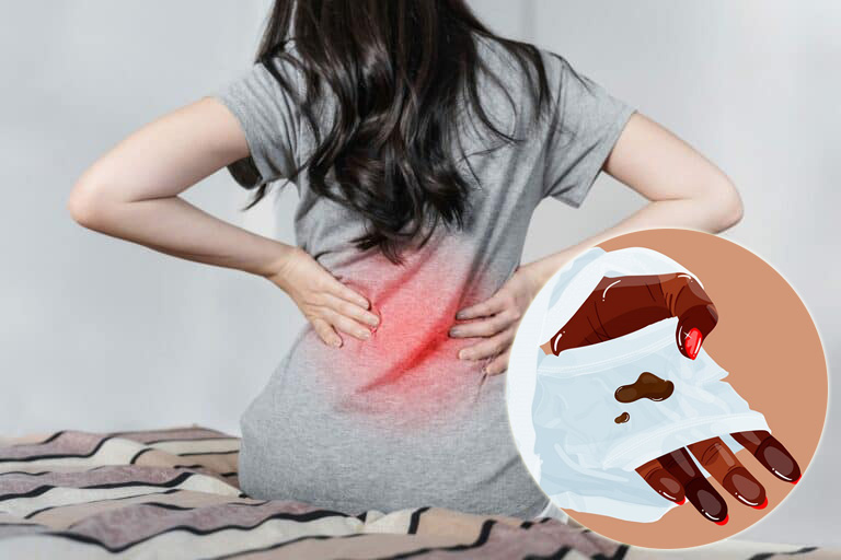 Rối loạn nội tiết tố là nguyên nhân đau lưng ra huyết nâu kèm đau bụng