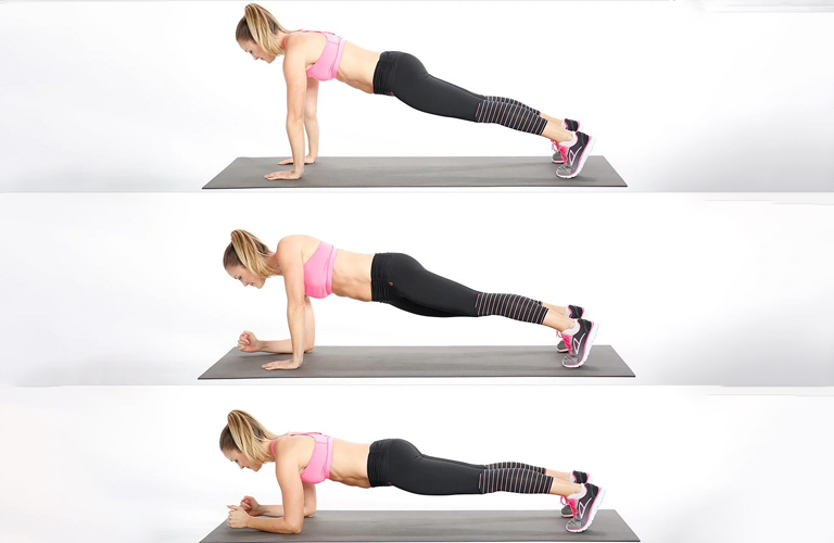 Bài tập Up-Down Plank giúp giảm mỡ ở vùng eo
