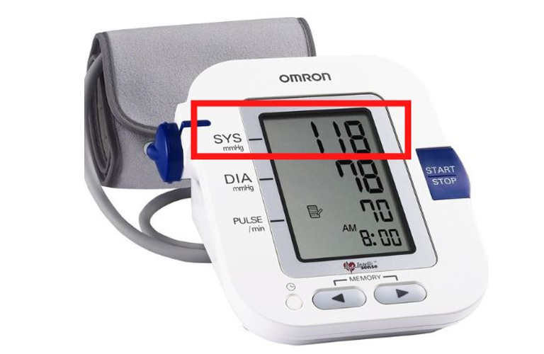 SYS trong máy đo huyết áp là chỉ số huyết áp tâm thu